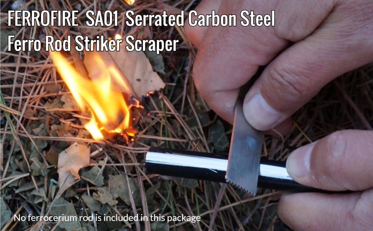 FERROFIRE SA01 carbon Ferro Rod Striker Scraper
